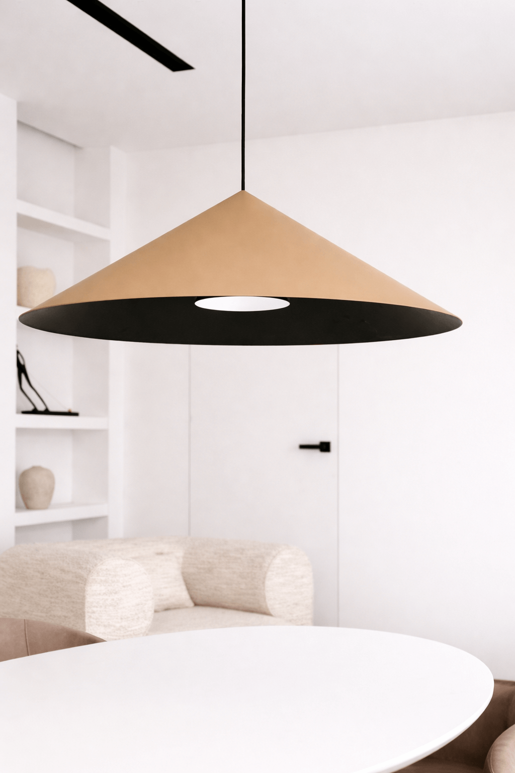 LAMPA WISZĄCA ALUMINIOWA LUMIRRA  BRĄZOWA