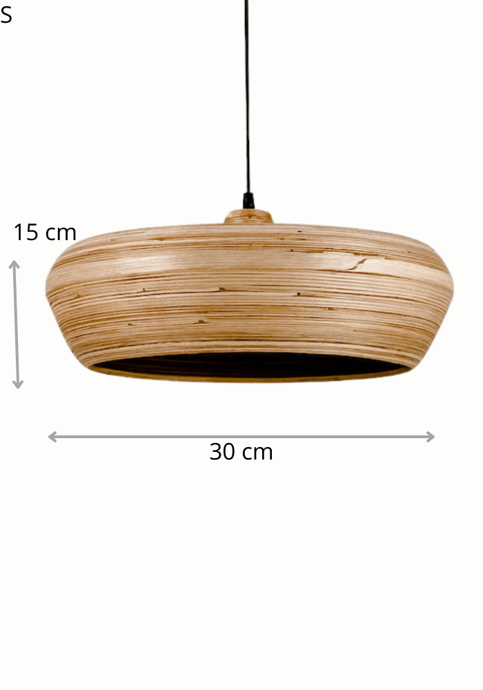 LAMPA BAMBUSOWA  WAFA S - 30 CM