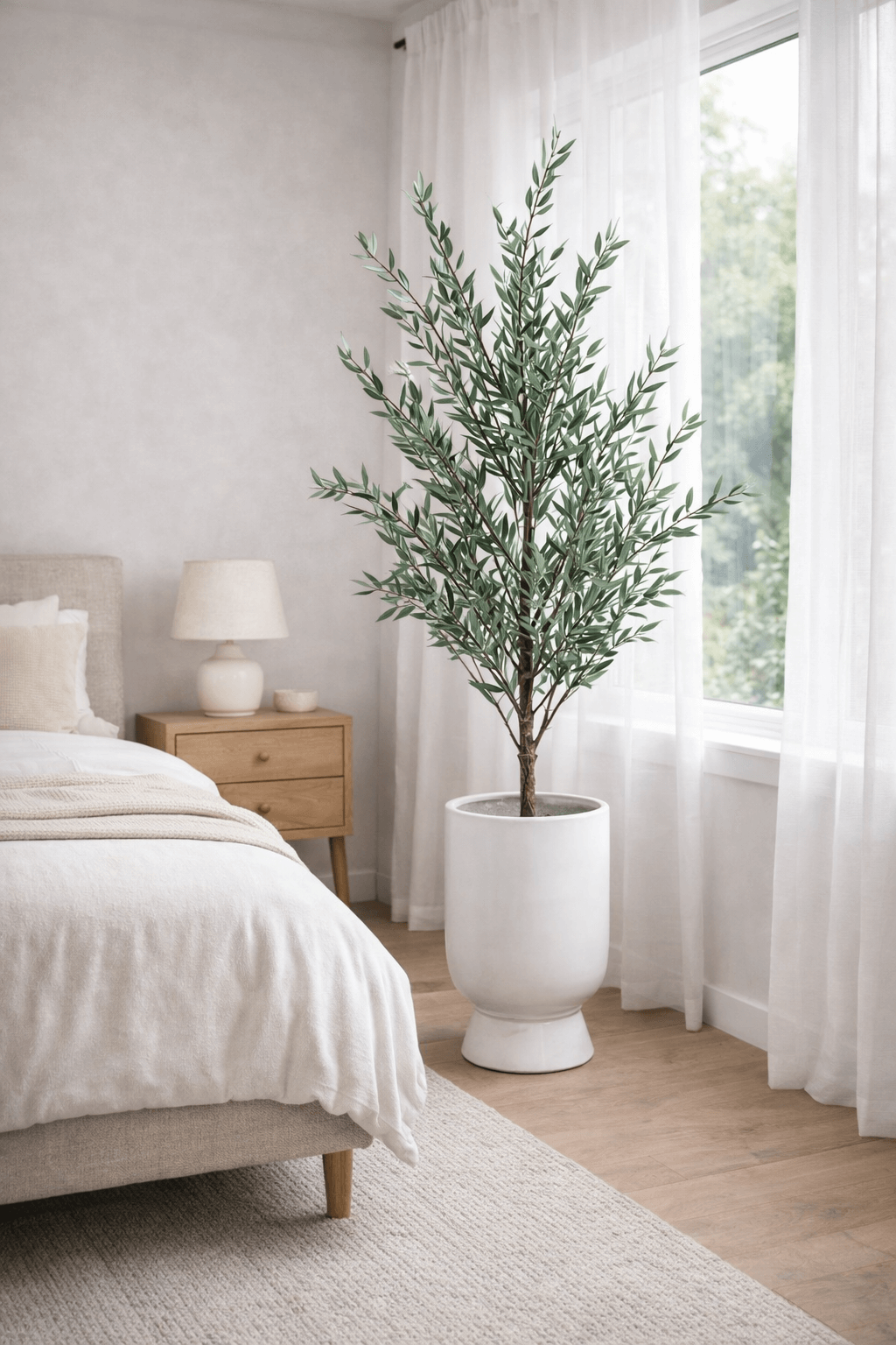 DUZE SZTUCZNE DRZEWKO OLIWNE  SZARE 160 cm