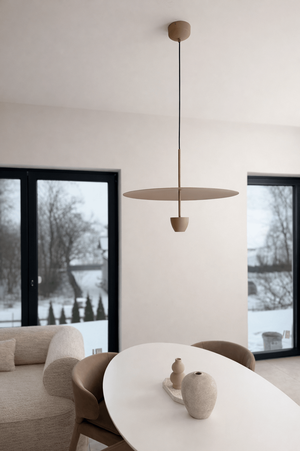 LAMPA WISZĄCA ALUMINIOWA ALTANORA  SZAMPAŃSKA