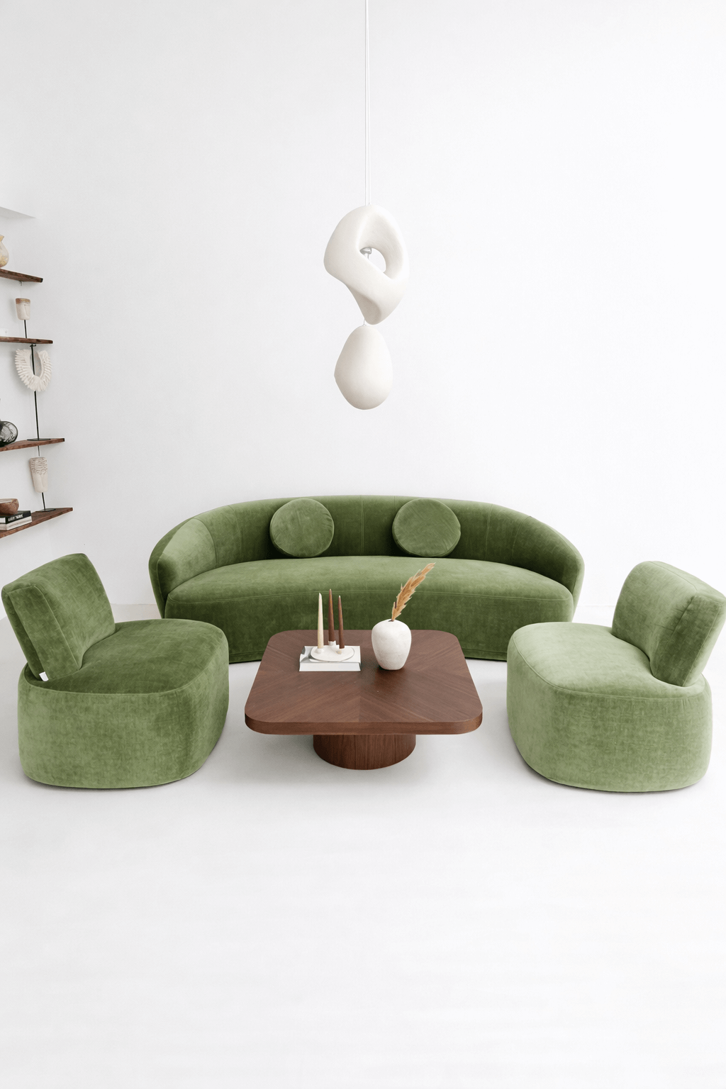 SOFA TRZYOSOBOWA AMARONE VITA ZIELONA ELEGANCJA W DESIGNERSKIM STYLU