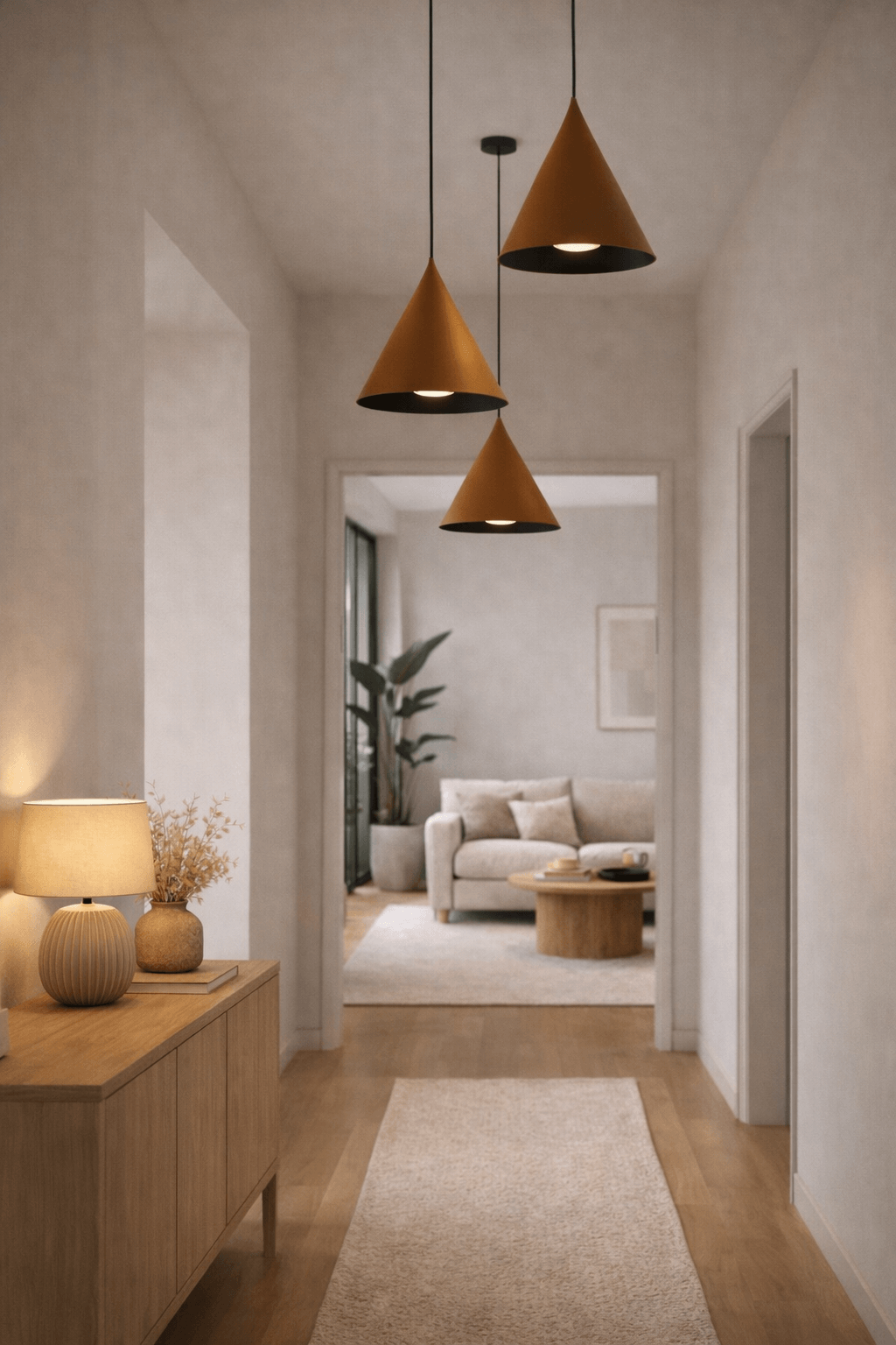 LAMPA WISZĄCA ALUMINIOWA LUMIRRA  BRĄZOWA