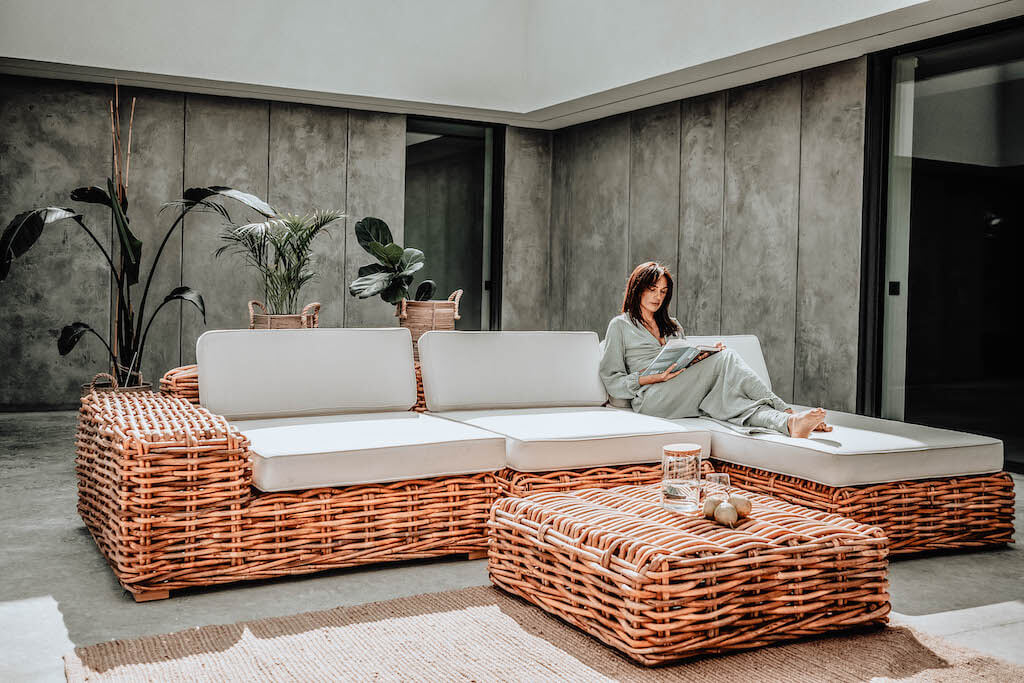 SOFA MODUŁOWA INGKA Z  PRAWYM PODŁOKIETNIKIEM I SZEZLONGLIEM