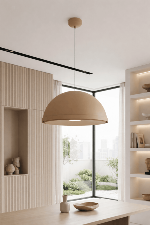 LAMPA WISZĄCA ALUMINIOWA ZORANIA BRĄZOWA