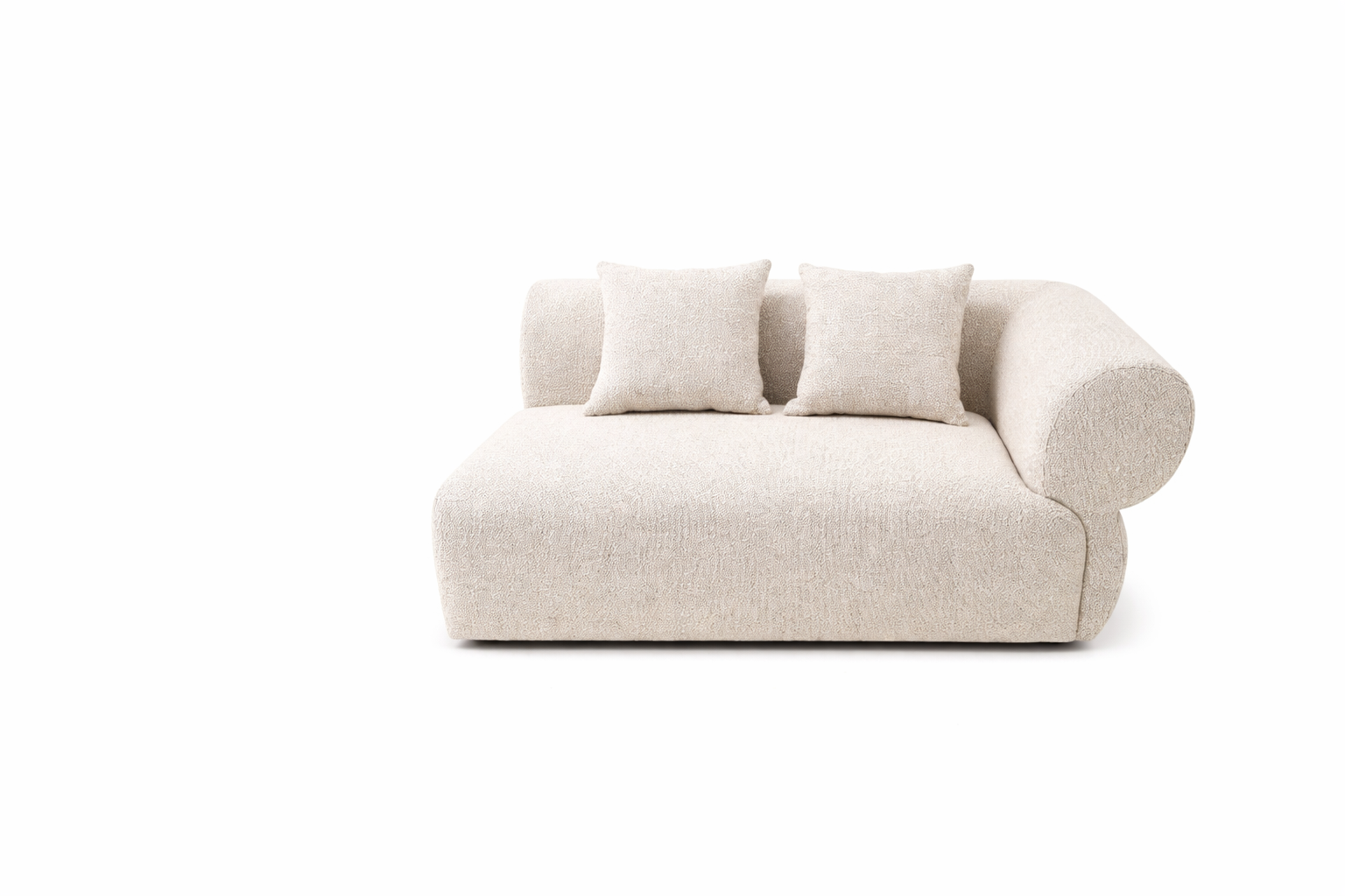 SOFA MODUŁOWA MILANO KREMOWA Z PRAWYM PODŁOKIETNIKIEM – NOWOCZESNA I KOMFORTOWA DO SALONU