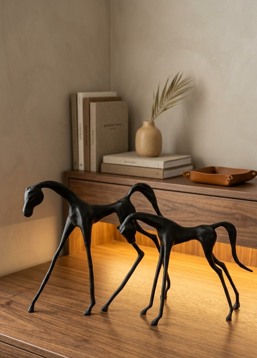 ZESTAW DWÓCH FIGUREK DEKORACYJNYCH  COCO CZARNE