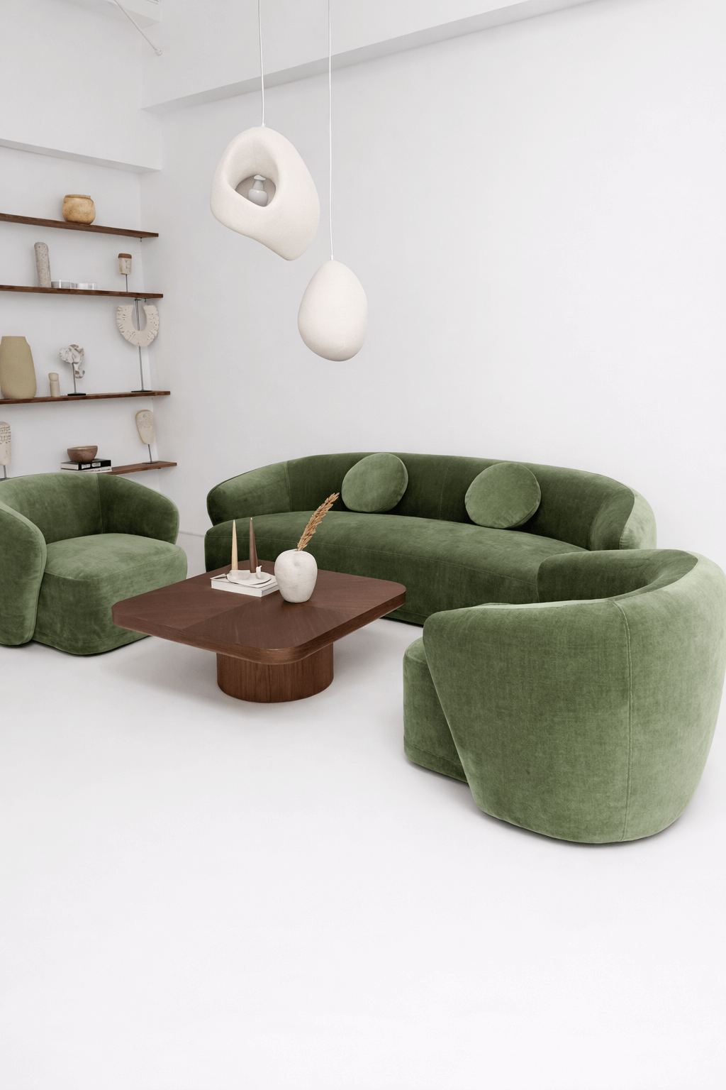 SOFA TRZYOSOBOWA AMARONE VITA ZIELONA ELEGANCJA W DESIGNERSKIM STYLU