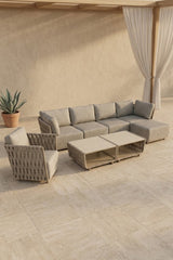ZESTAW 7 CZĘŚCIOWY  SERANO LOUNGE JASNOSZARY