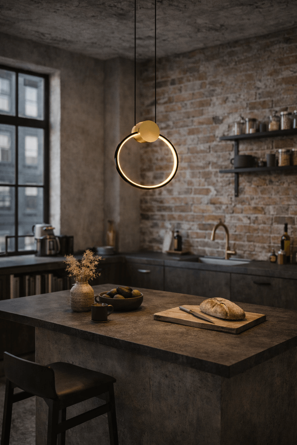 LAMPA WISZĄCA ZAFIRO S  MOSIĄDZ  CZERŃ