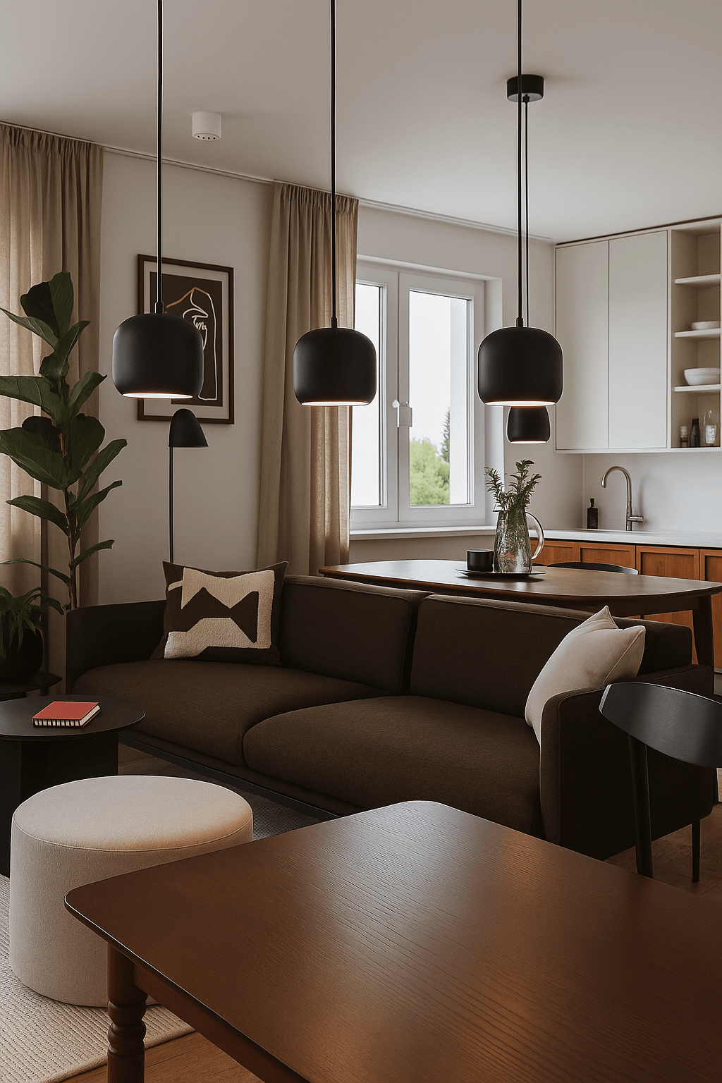 LAMPA WISZĄCA ALUMINIOWA ORIONIS M CZARNA