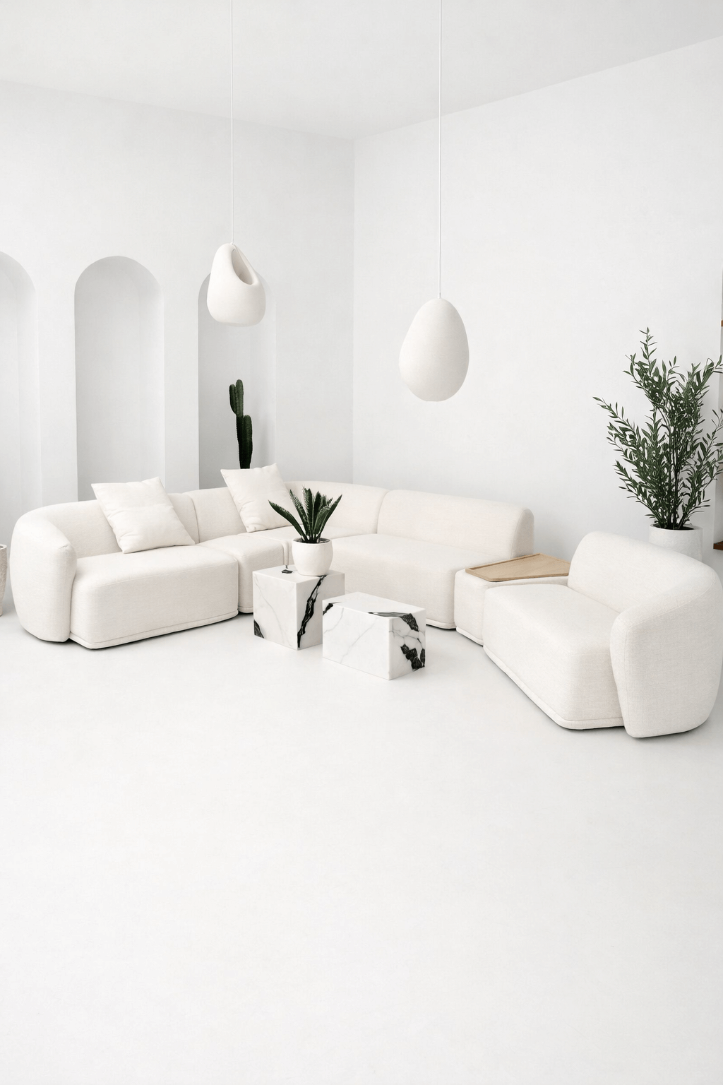 SOFA DWUOSOBOWA Z PRAWYM PODŁOKIETNIKIEM AMARONE LUX KREM