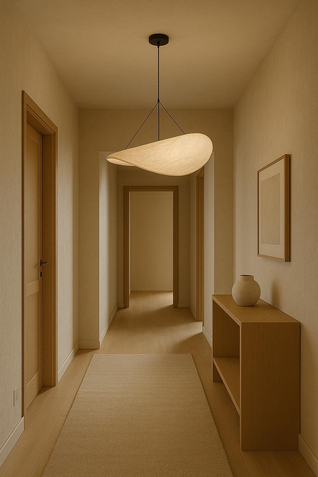 LAMPA WISZĄCA HIKARI M BIAŁA