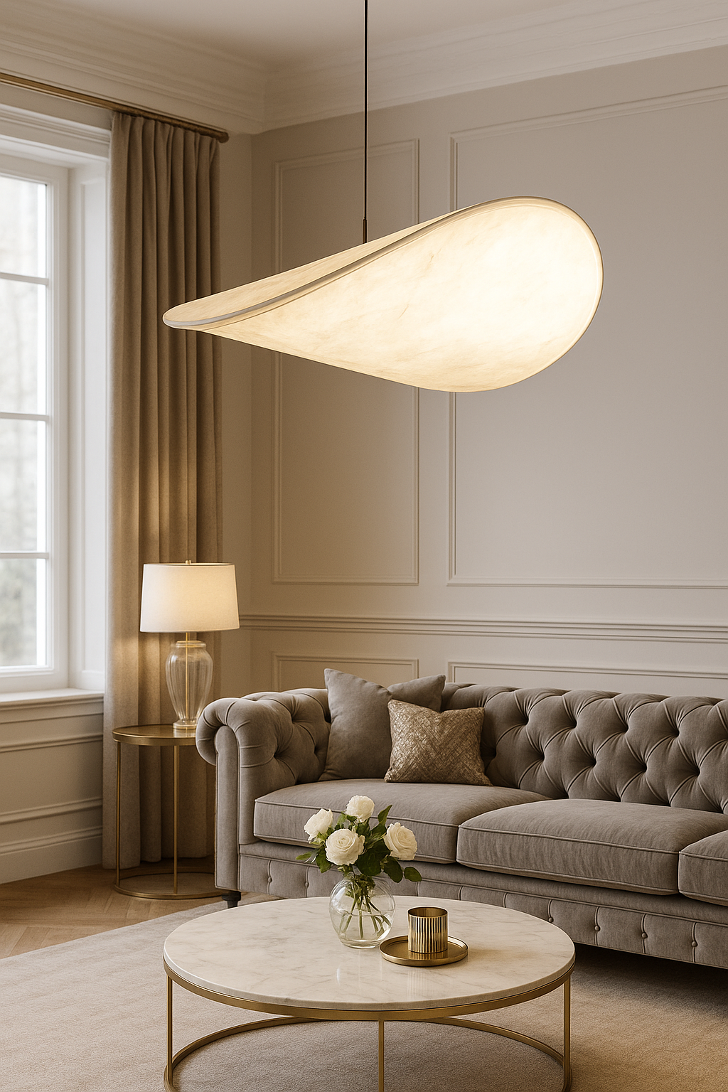 LAMPA WISZĄCA HIKARI L BIAŁA