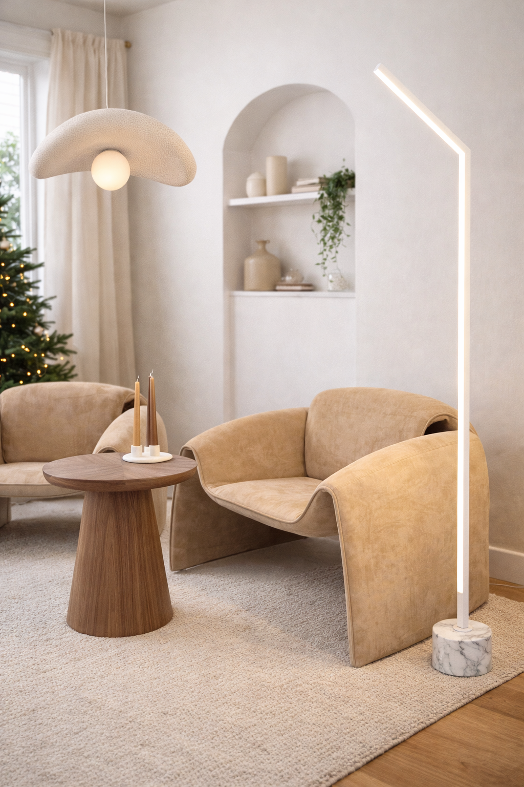 LAMPA PODŁOGOWA PORTIMA BIAŁA