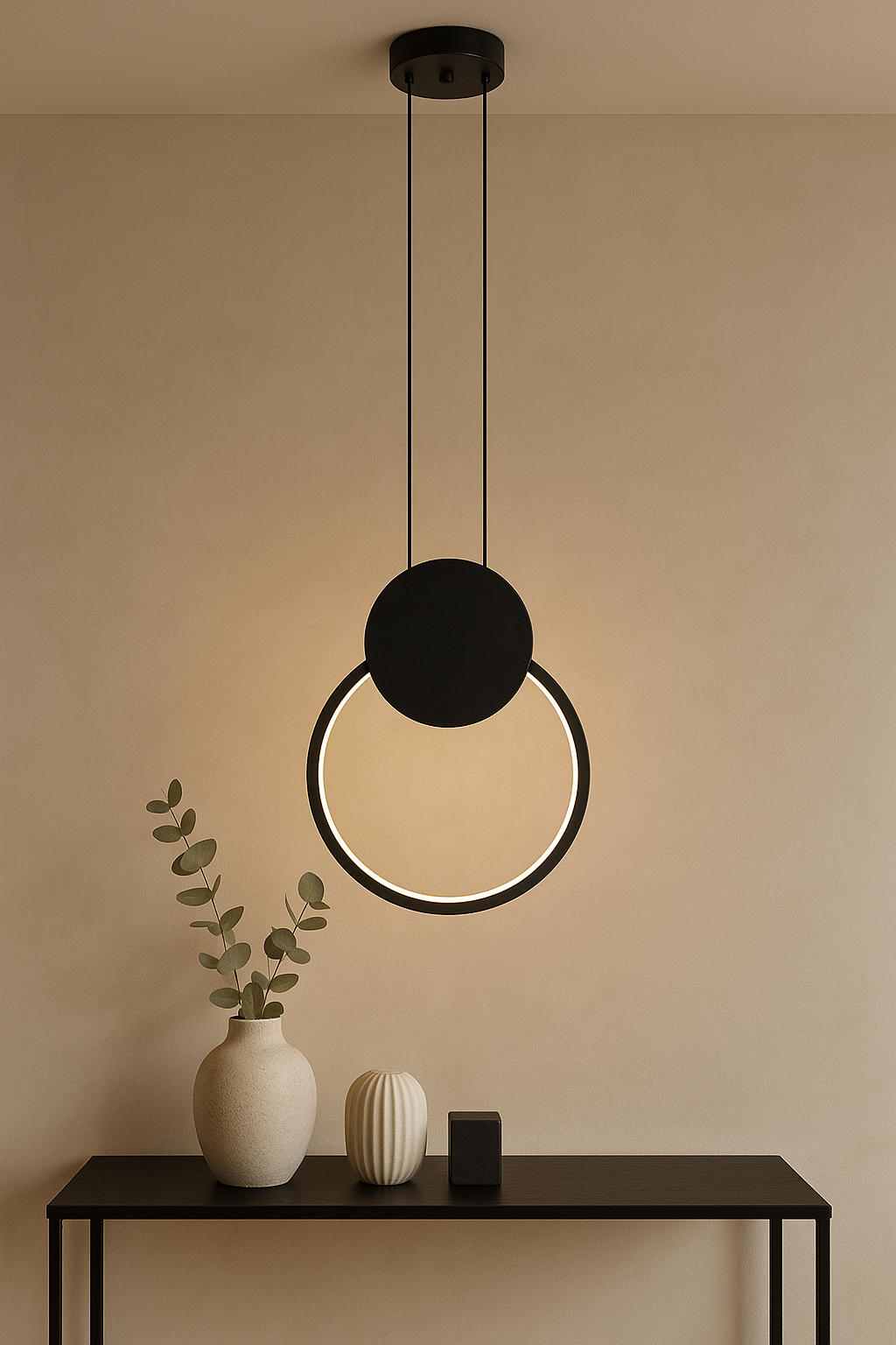 LAMPA WISZĄCA LUMINARIS CZARNA