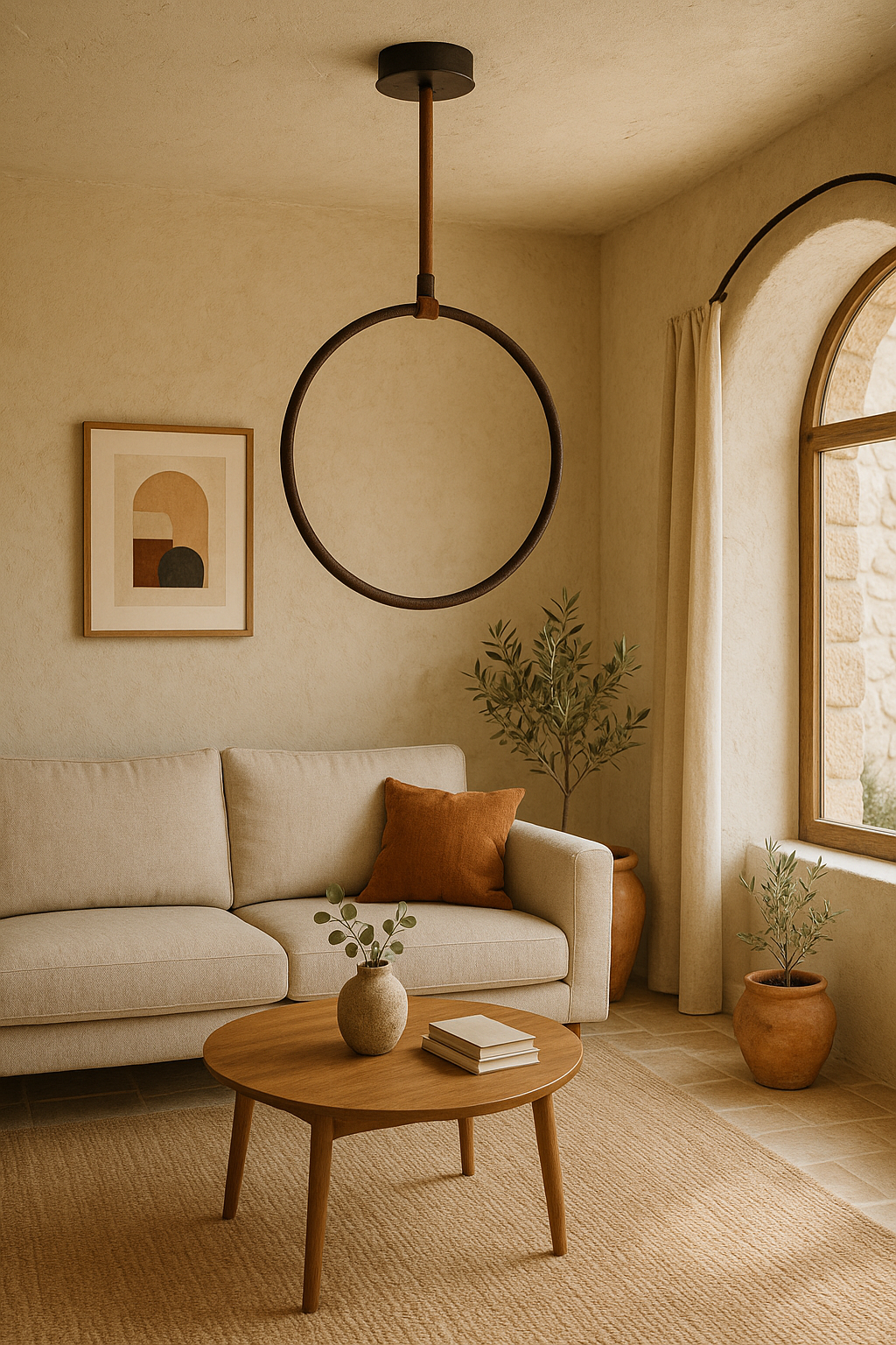 LAMPA WISZĄCA MARENTA M  IMITACJA DREWNA