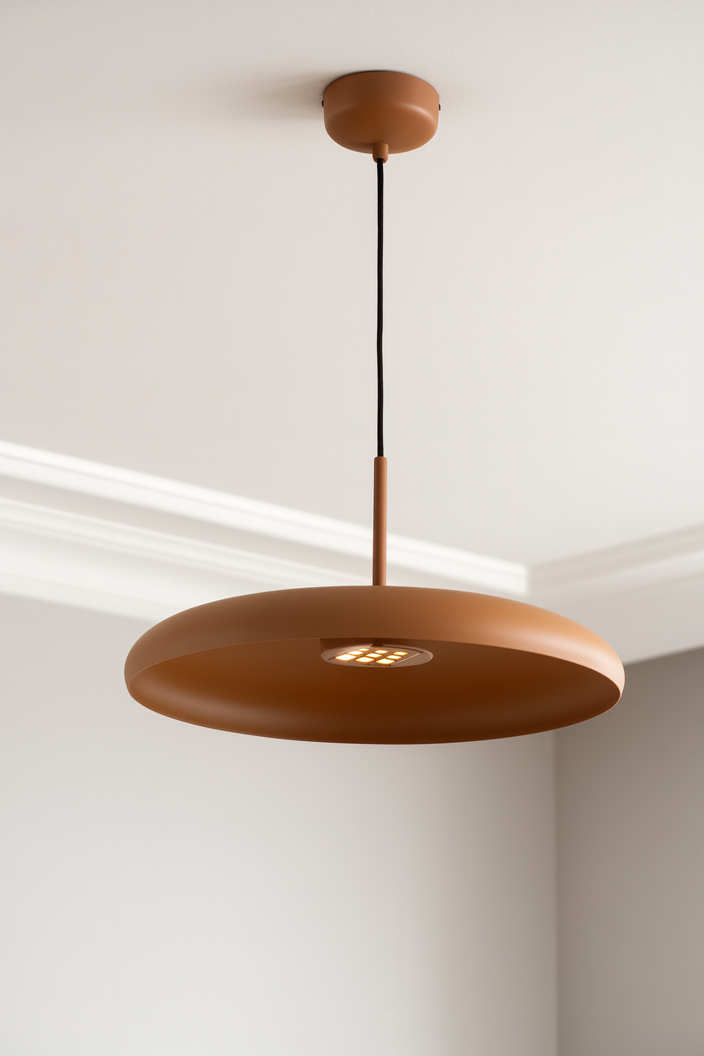 LAMPA WISZĄCA ALUMINIOWA METEORRA  BRĄZOWA