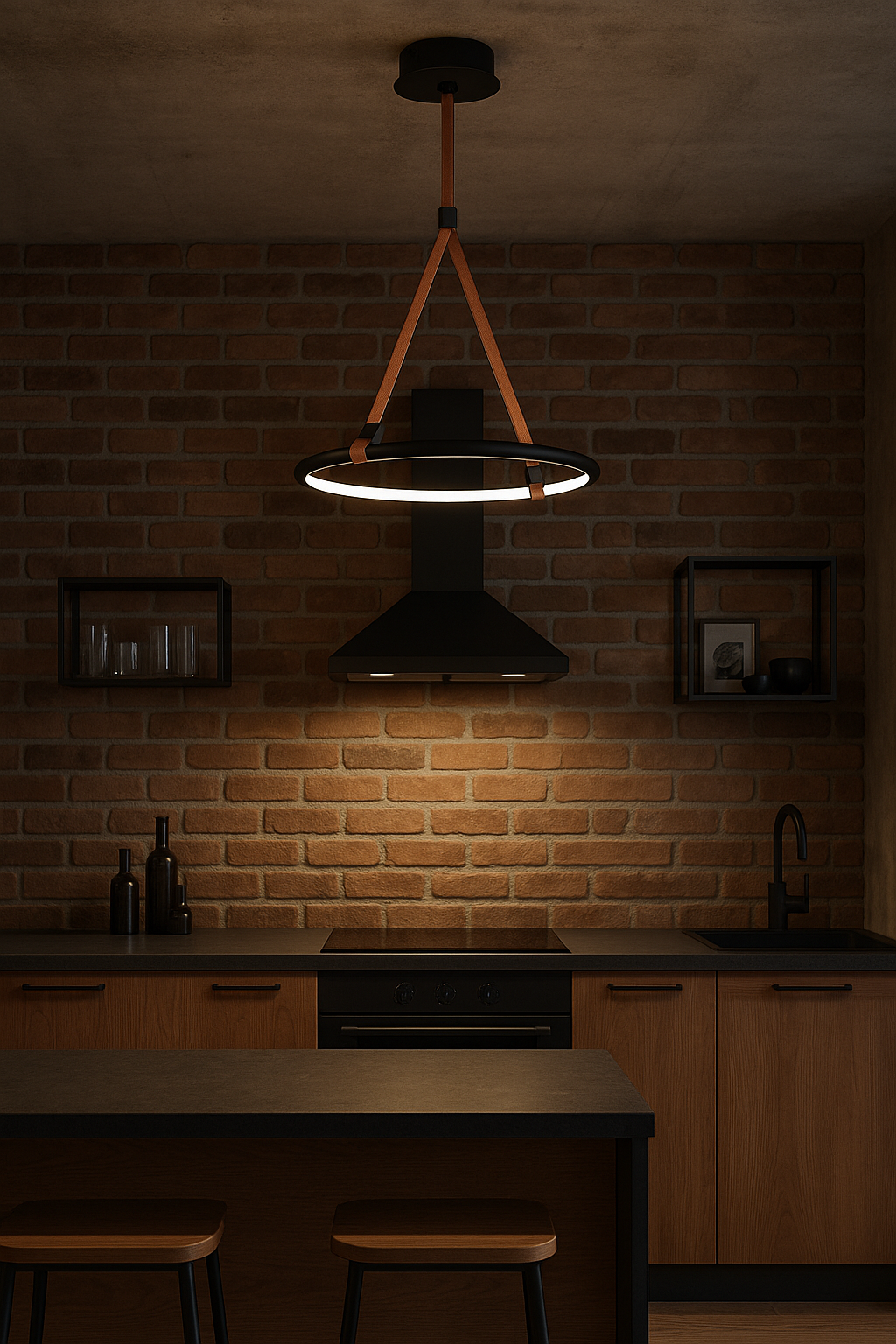 LAMPA WISZĄCA MIRESTA L CZARNA