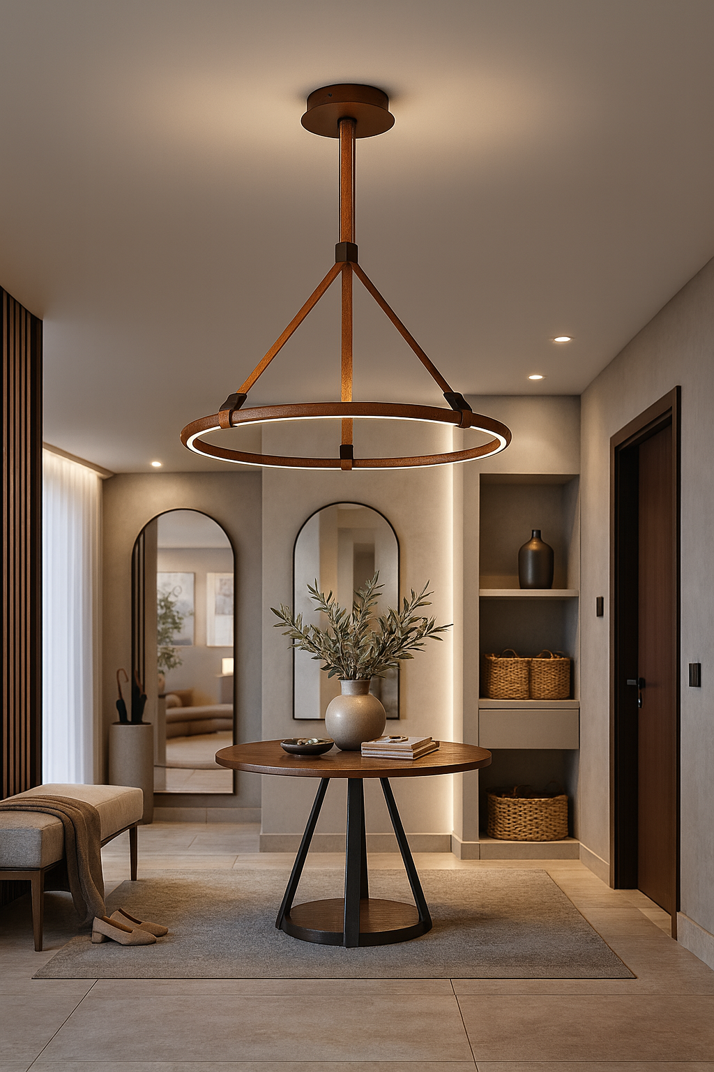 LAMPA WISZĄCA MIRESTA M IMITACJA DREWNA