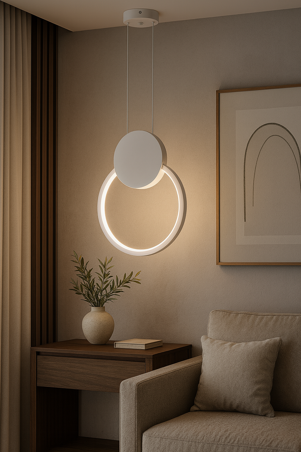 LAMPA WISZĄCA LUMINARIS BIAŁA