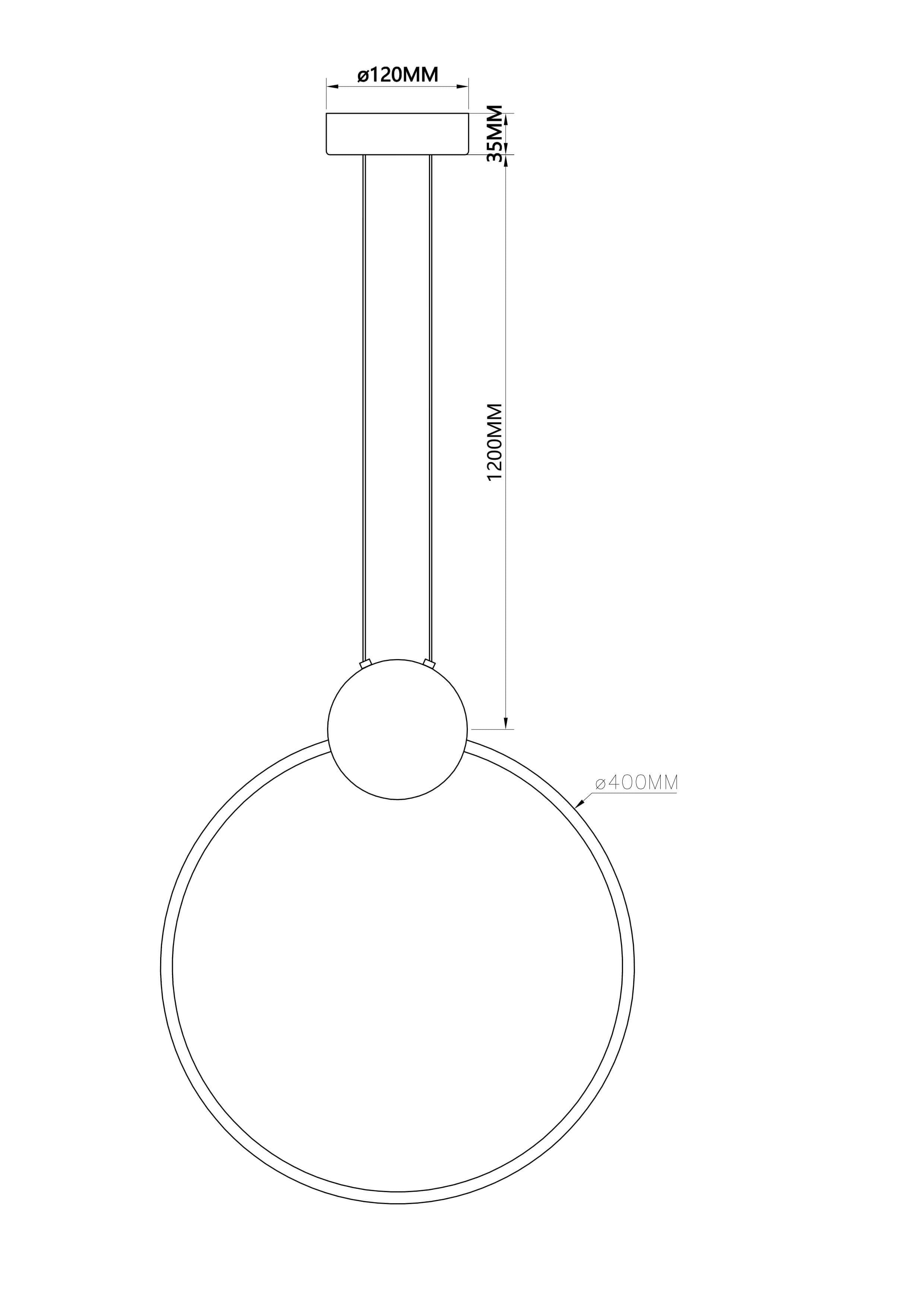LAMPA WISZĄCA ZAFIRO M  MOSIĄDZ  CZERŃ