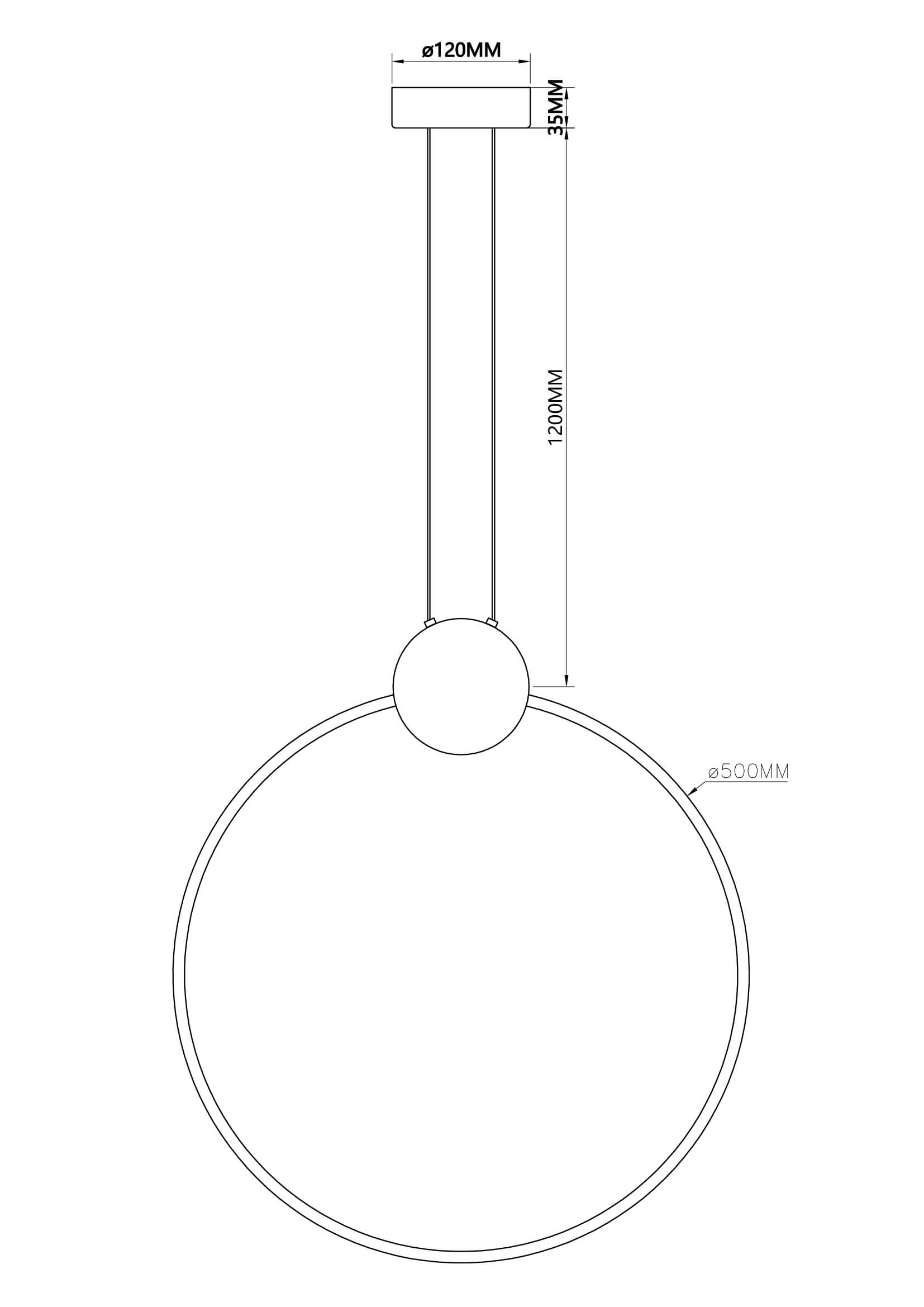 LAMPA WISZĄCA ZAFIRO L  MOSIĄDZ  CZERŃ