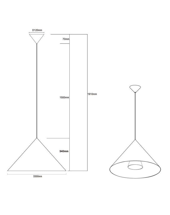 LAMPA WISZĄCA ALUMINIOWA LUNAVERA BRĄZOWA