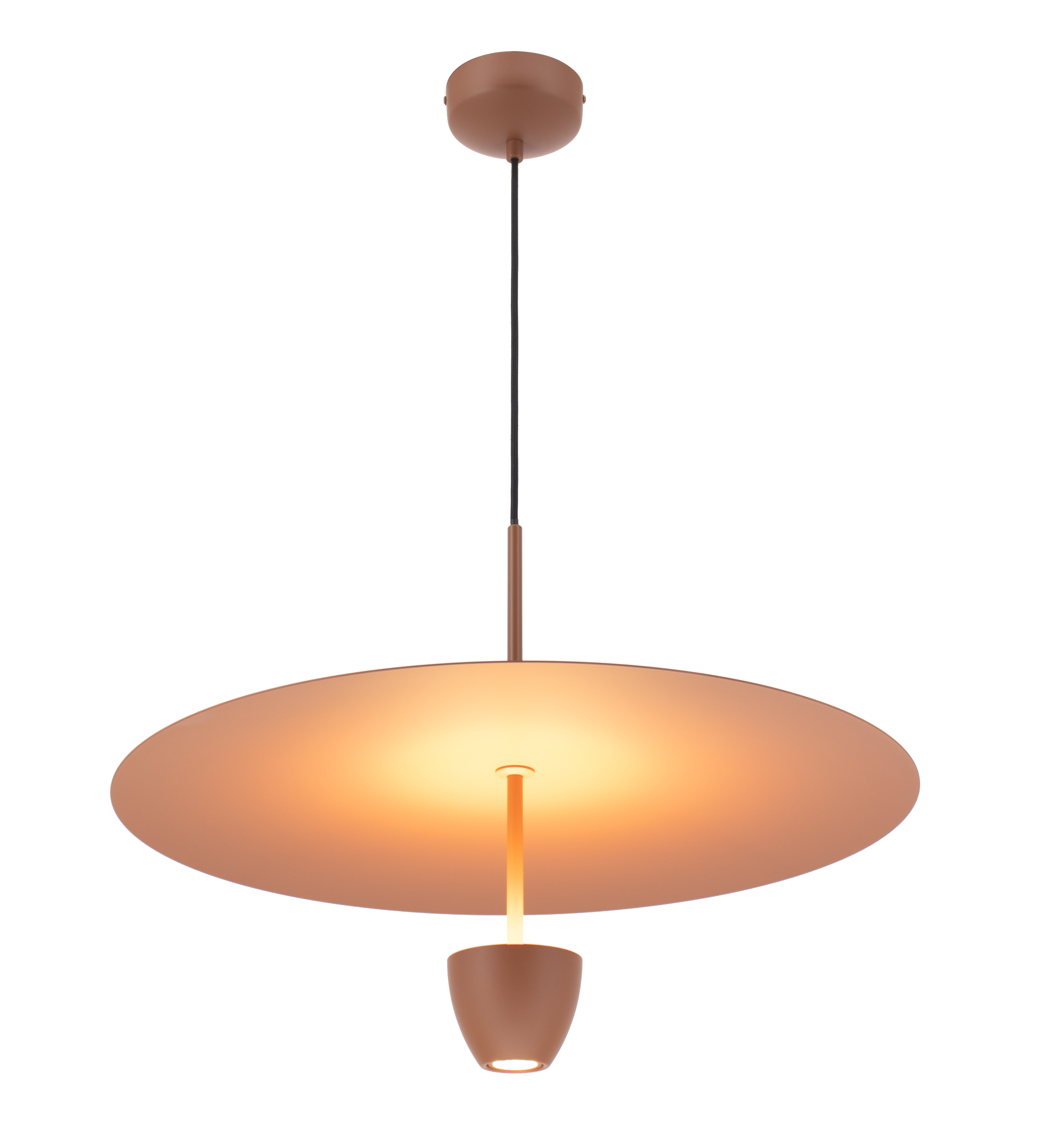 LAMPA WISZĄCA ALUMINIOWA ALTANORA CEGLASTY BRĄZ