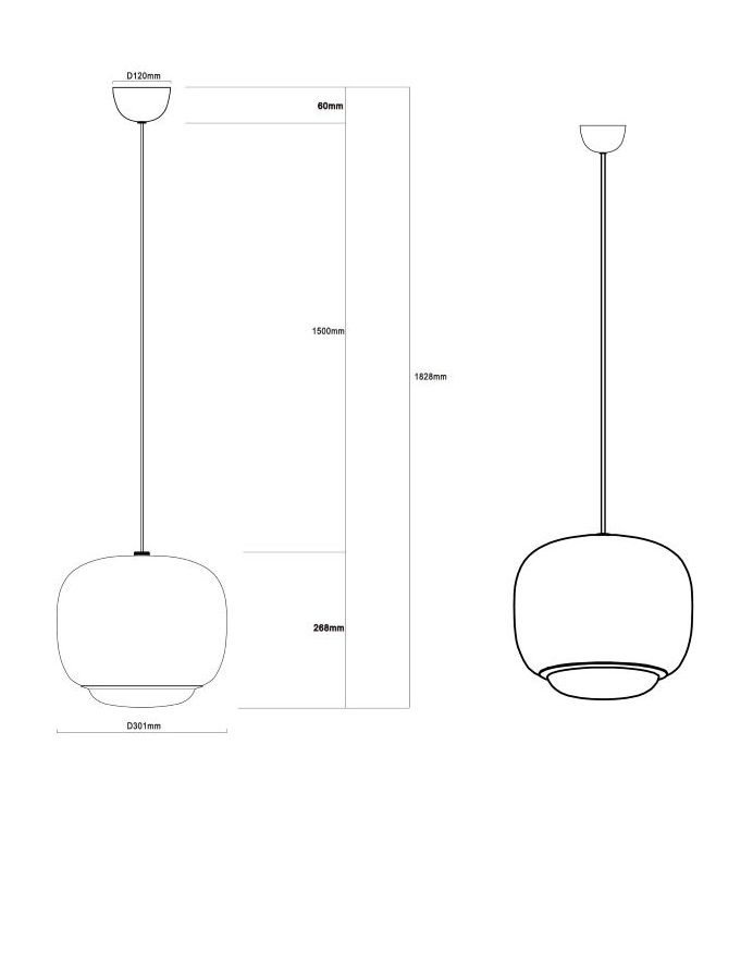 LAMPA WISZĄCA ALUMINIOWA ORIONIS L CZARNA