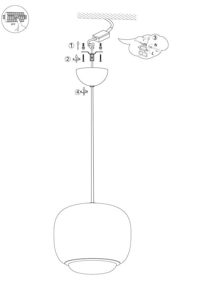 LAMPA WISZĄCA ALUMINIOWA ORIONIS L CZARNA