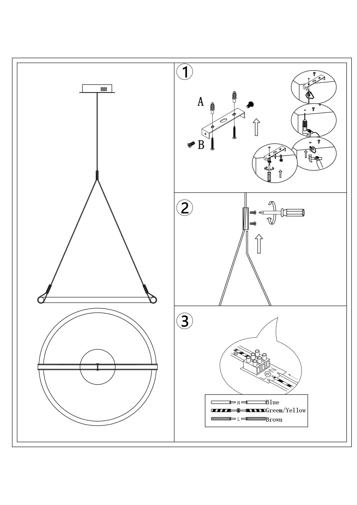 LAMPA WISZĄCA MIRESTA L IMITACJA DREWNA