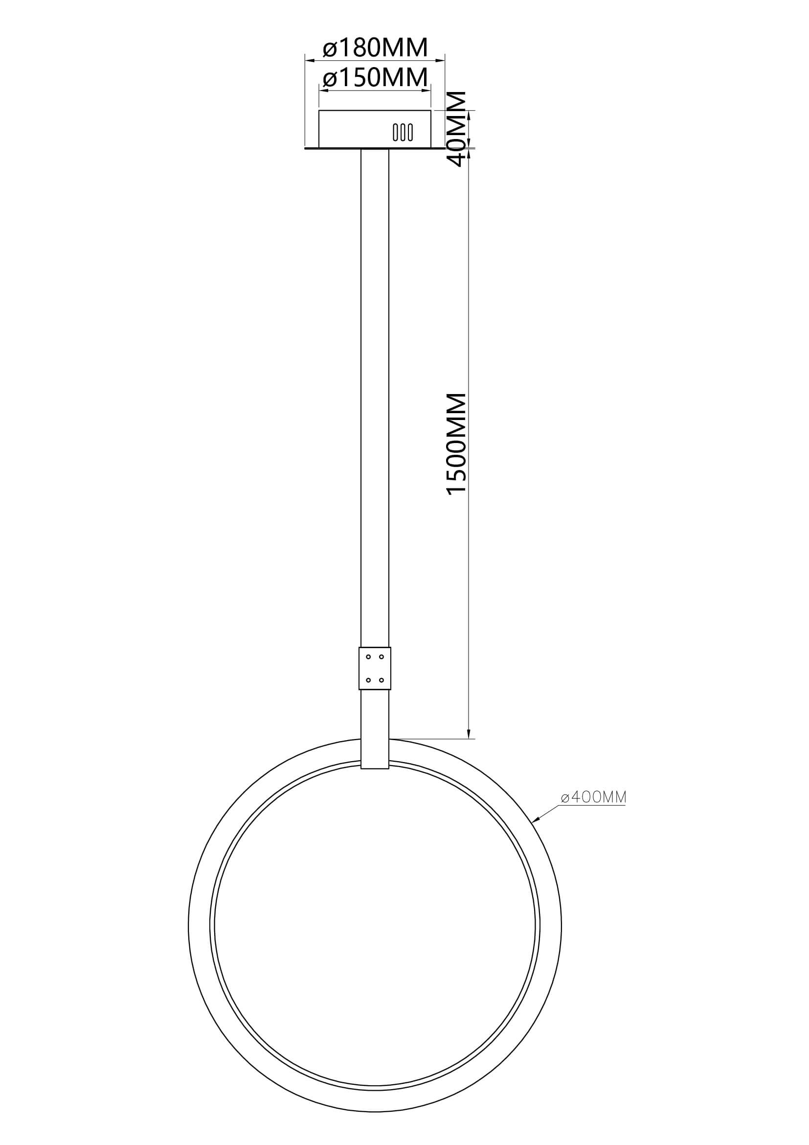 LAMPA WISZĄCA MARENTA S CZARNA