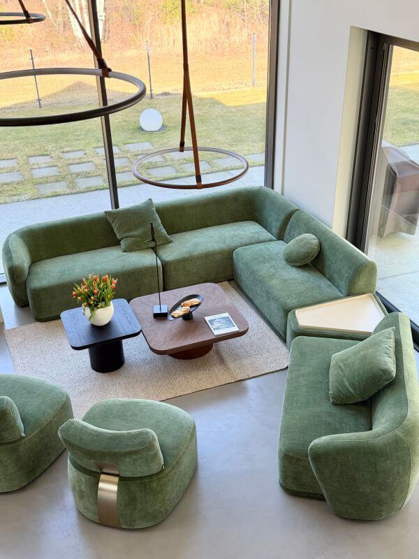 5-CZĘŚCIOWA MODUŁOWA SOFA AMARONE LUX – ZIELONA