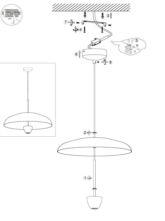 LAMPA WISZĄCA ALUMINIOWA VESPERA BRĄZOWA