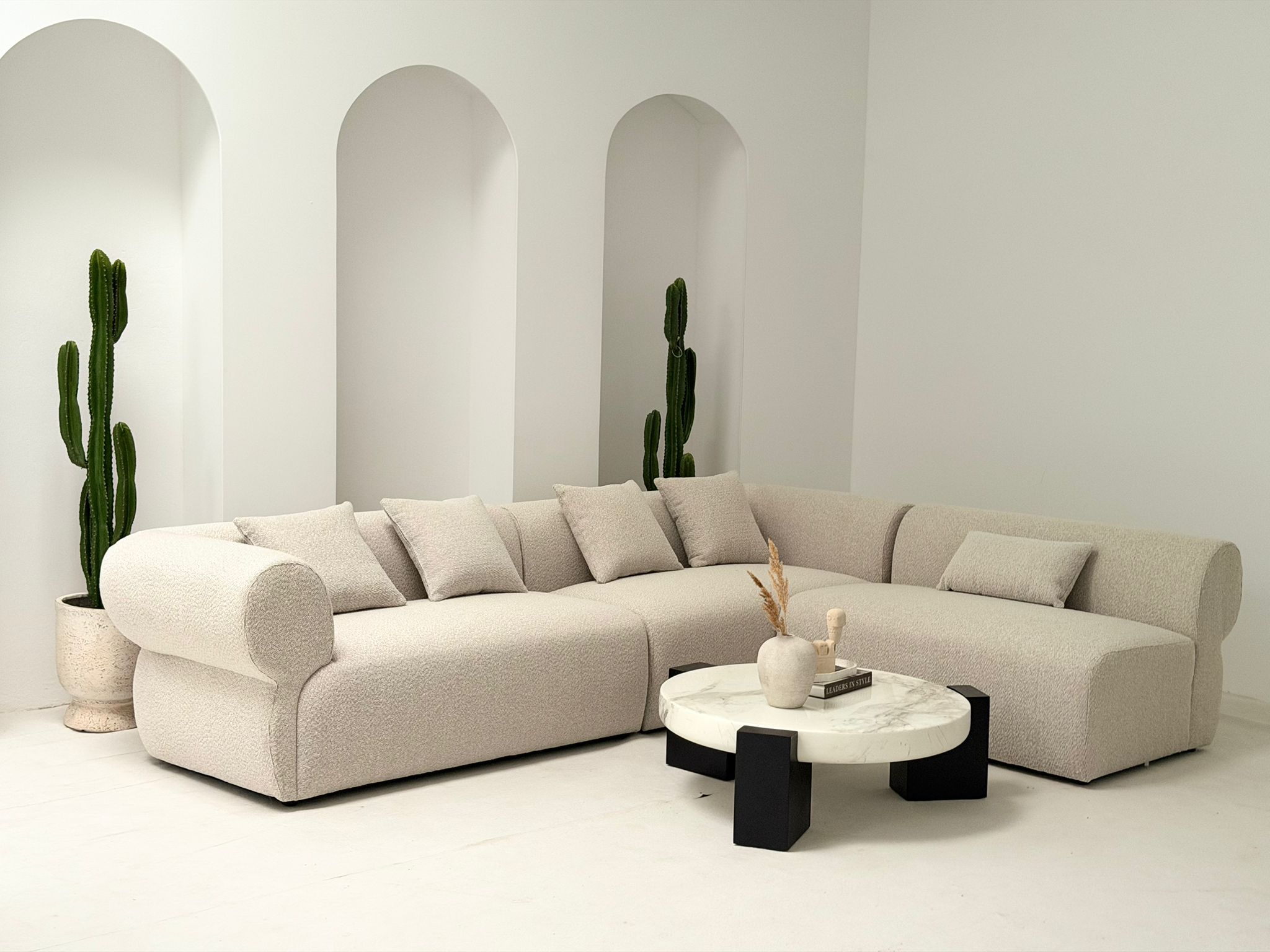 SOFA MODUŁOWA TRZYCZĘŚCIOWA MILANO KREMOWA – NOWOCZESNA, KOMFORTOWA I ELEGANCKA