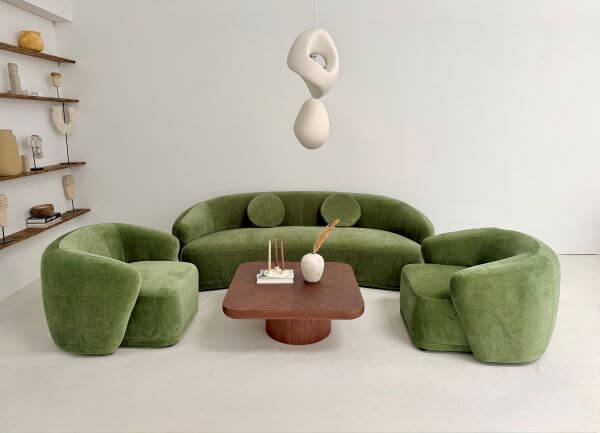 ZESTAW WYPOCZYNKOWY AMARONE VITA ZIELONY SOFA 3-OSOBOWA I 2 FOTELE