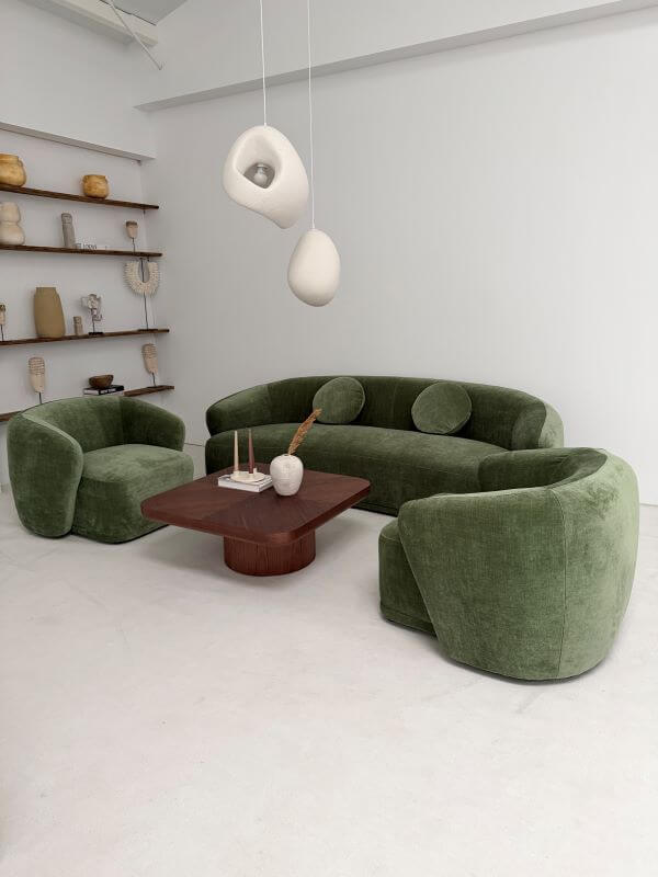 ZESTAW WYPOCZYNKOWY AMARONE VITA ZIELONY SOFA 3-OSOBOWA I 2 FOTELE