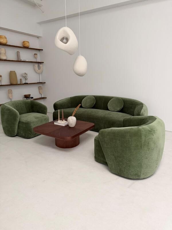 ZESTAW WYPOCZYNKOWY AMARONE VITA ZIELONY SOFA 3-OSOBOWA I 2 FOTELE