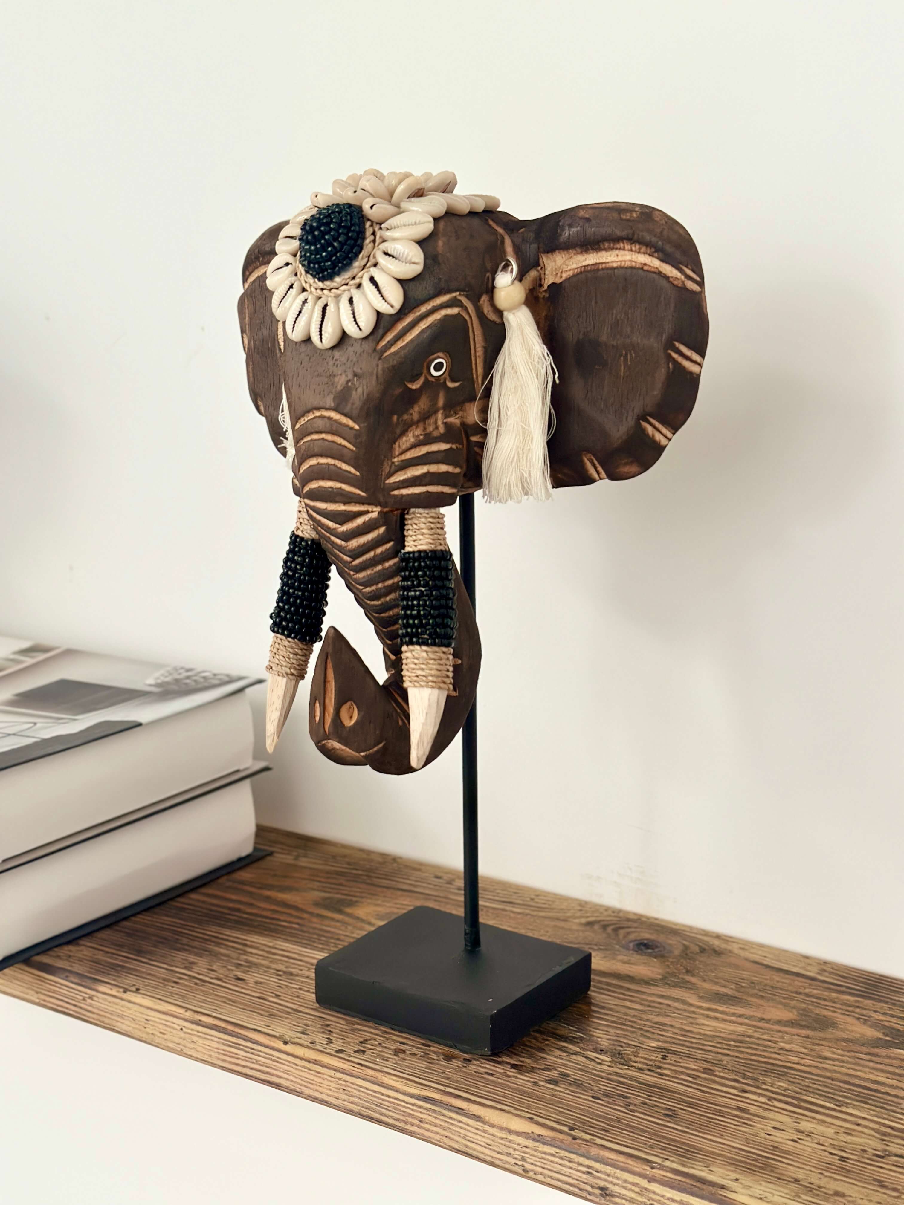 FIGURKA DEKORACYJNA SŁOŃ BRĄZOWY