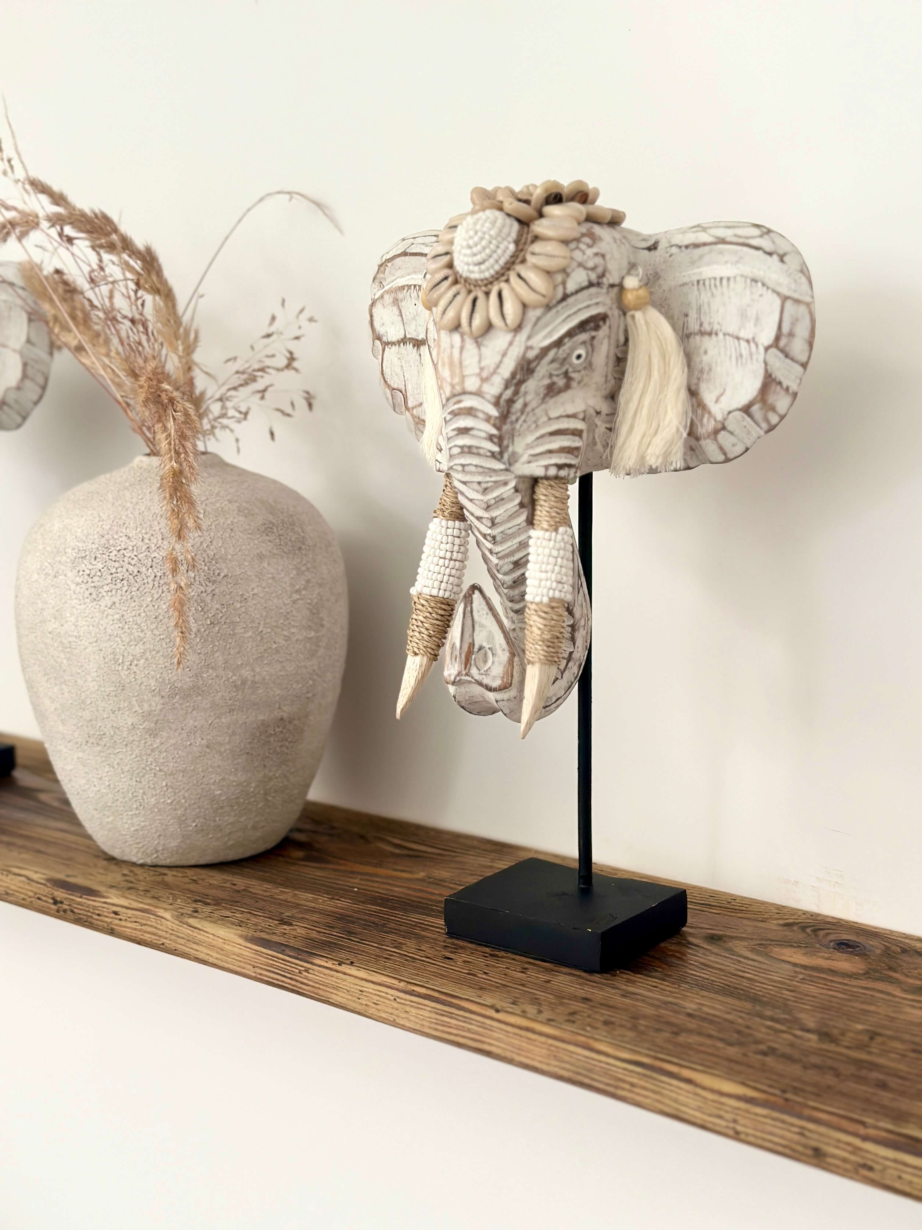 FIGURKA DEKORACYJNA SŁOŃ BIAŁY