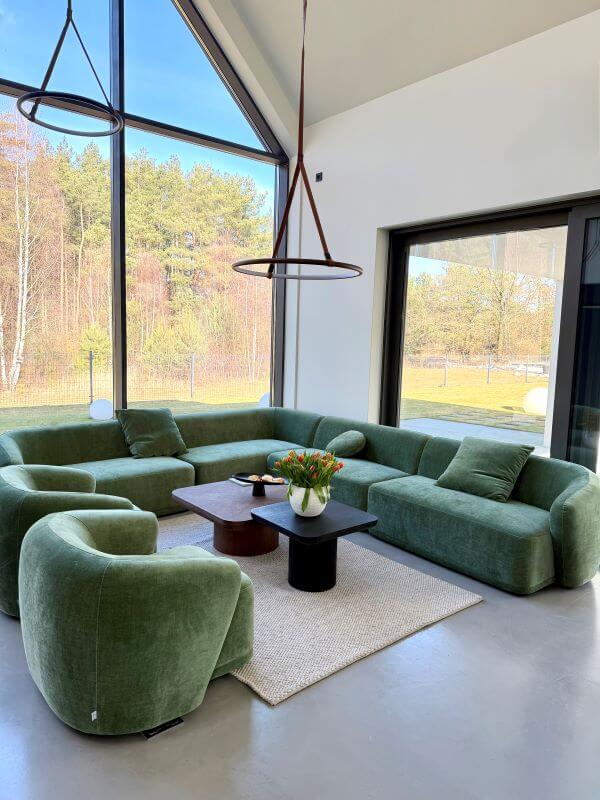 SOFA DWUOSOBOWA AMARONE LUX  ELEGANCKA ZIELEŃ I NOWOCZESNY KOMFORT