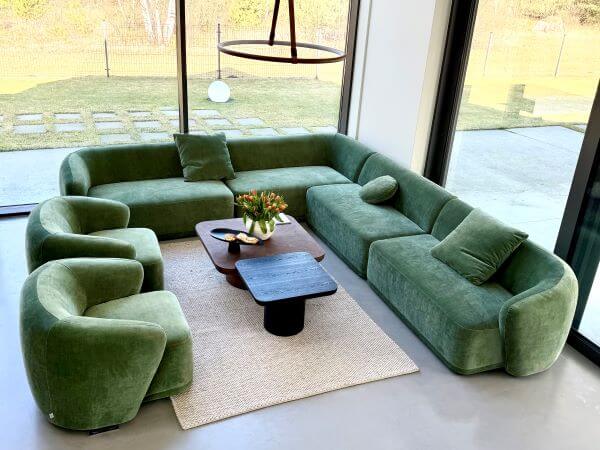 SOFA DWUOSOBOWA AMARONE LUX  ELEGANCKA ZIELEŃ I NOWOCZESNY KOMFORT
