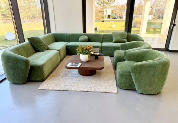 SOFA DWUOSOBOWA AMARONE LUX  ELEGANCKA ZIELEŃ I NOWOCZESNY KOMFORT