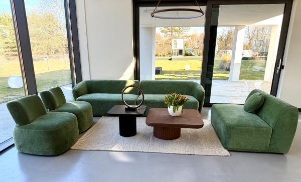 SOFA DWUOSOBOWA AMARONE LUX  ELEGANCKA ZIELEŃ I NOWOCZESNY KOMFORT