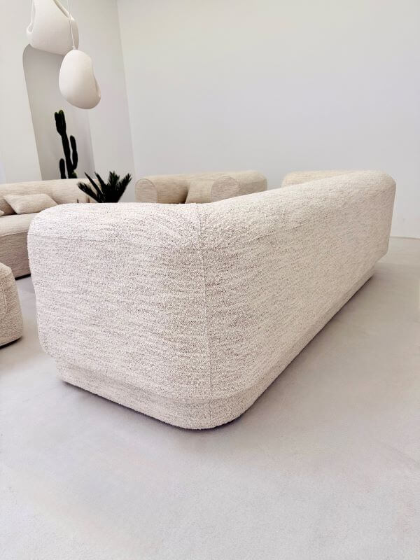 SOFA TRZYOSOBOWA BELAGIO – KREMOWY MELANŻ Z BORDEM