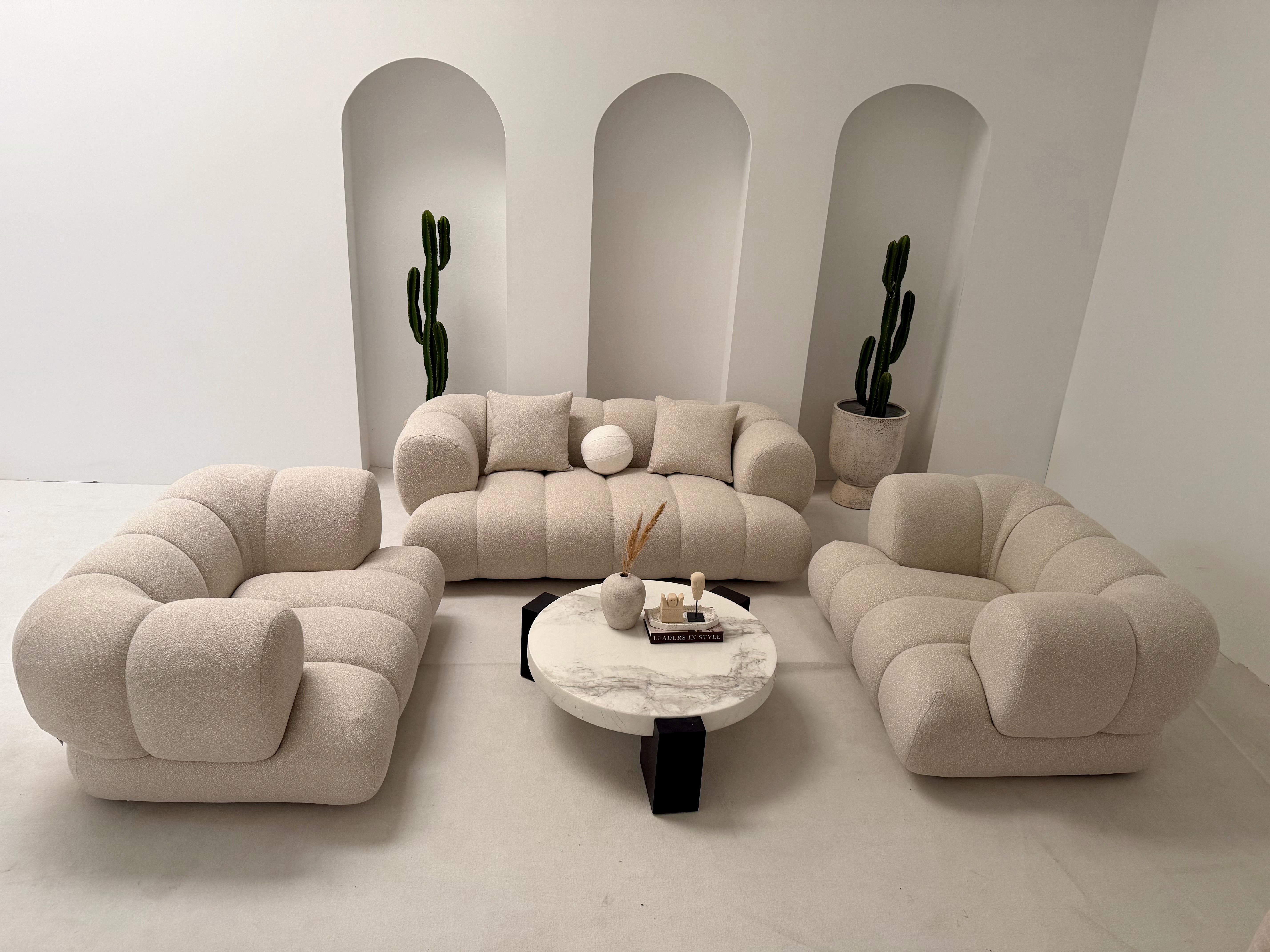 ZESTAW WYPOCZYNKOWY LUNARIO KARMEL SOFA 2-OSOBOWA I 2 FOTELE