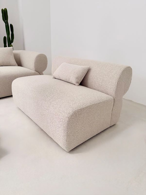 Sofa modułowa Milano kremowa bez podłokietników – nowoczesny środkowy moduł do salonu