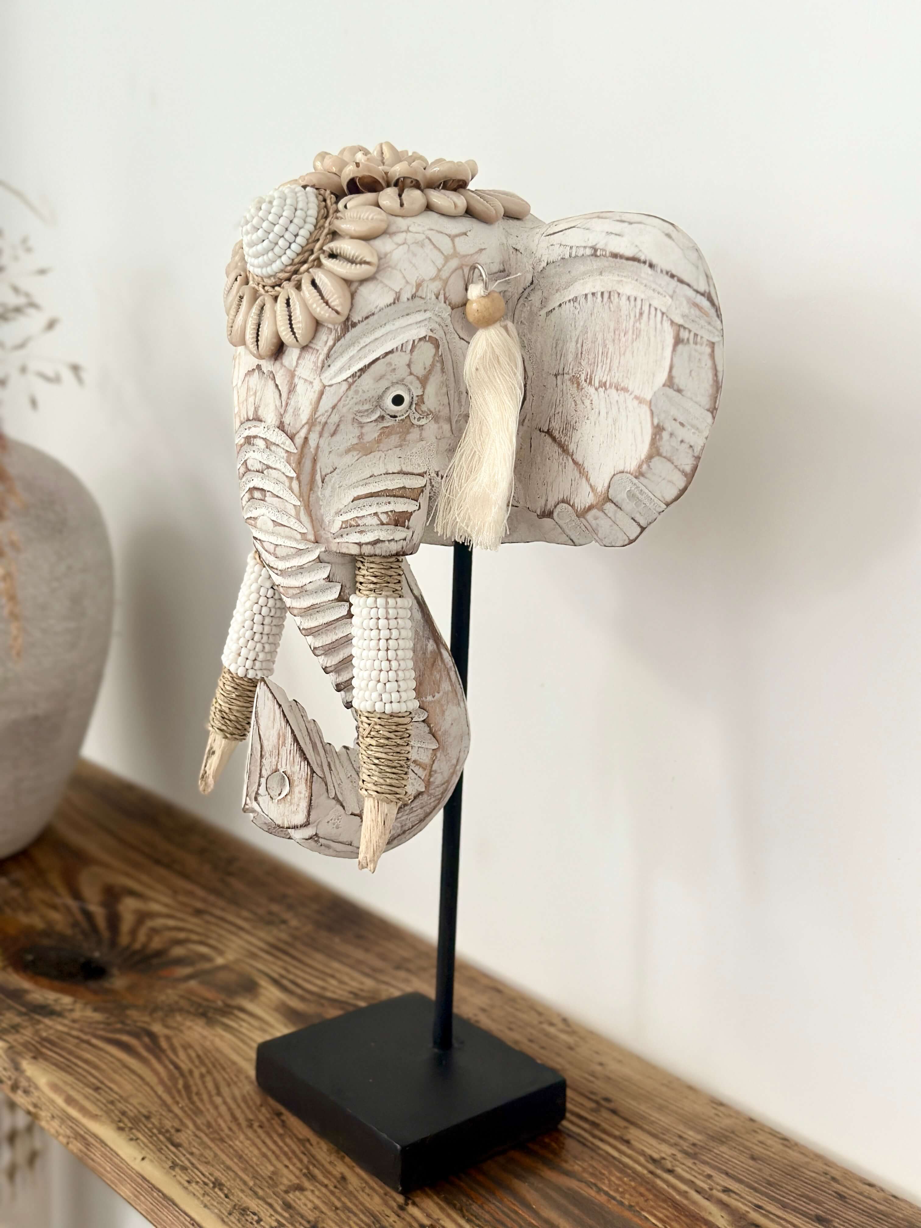 FIGURKA DEKORACYJNA SŁOŃ BIAŁY