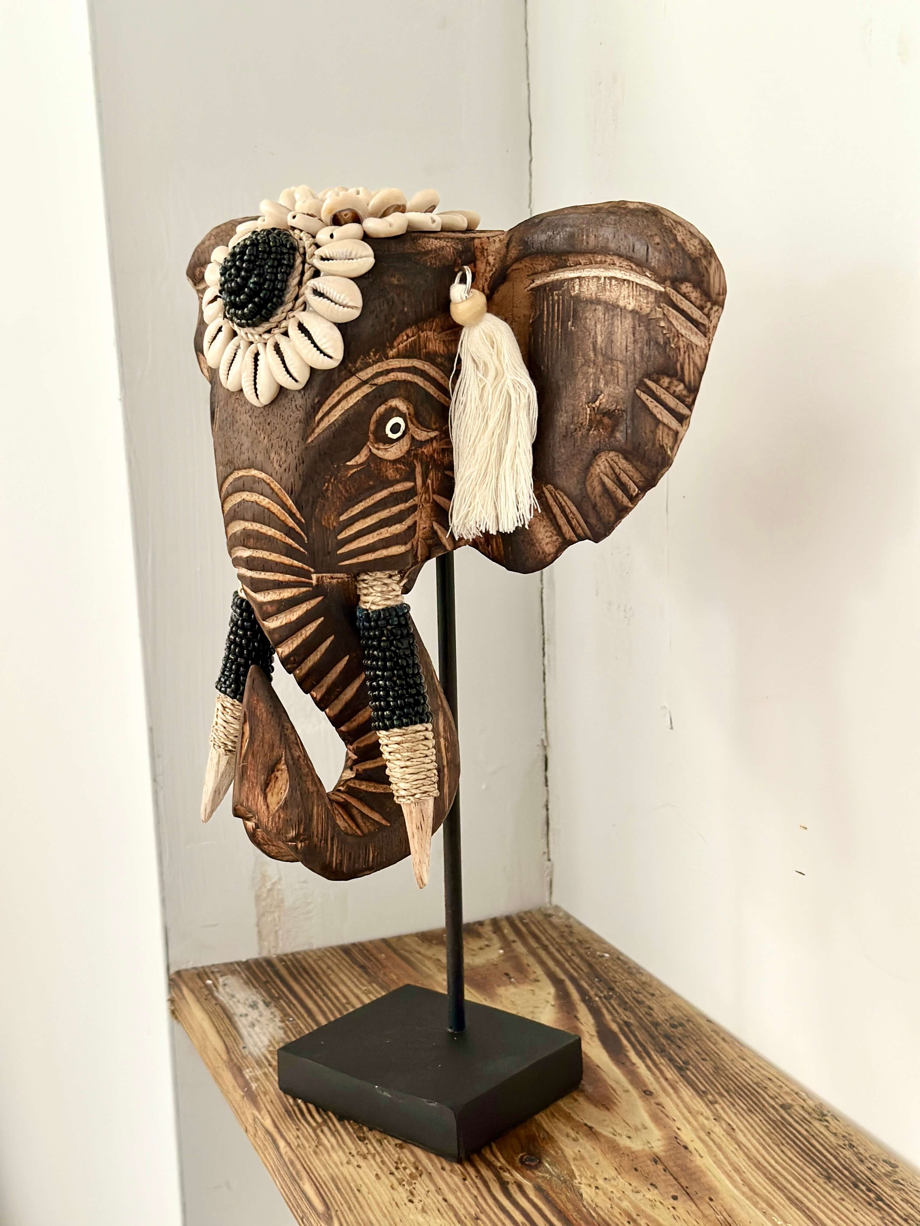 FIGURKA DEKORACYJNA SŁOŃ BRĄZOWY