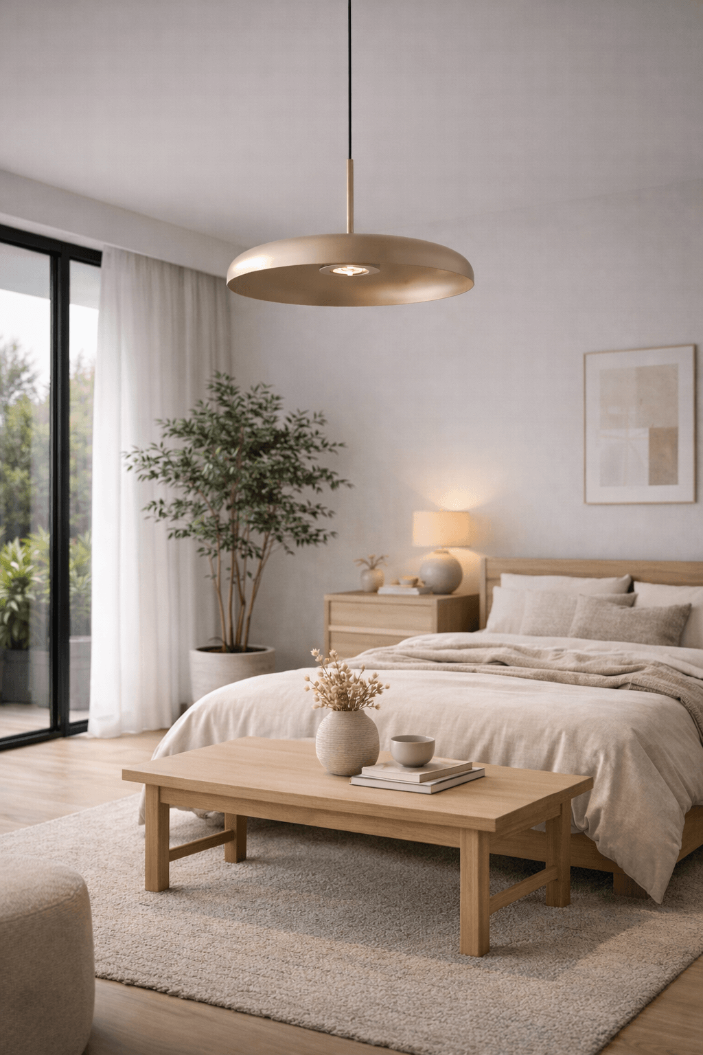 LAMPA WISZĄCA ALUMINIOWA METEORRA SZAMPAŃSKA